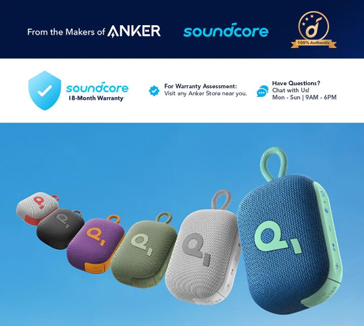 Enceinte Bluetooth Soundcore Original – Son puissant,Waterproof & Longue autonomie Powebrand